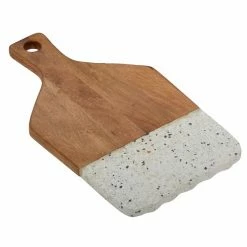 Best deal 🥰 Grayson Lane 8.85-in x 15.75-in Natural Brown Wood/Terrazzo Cutting Board 🎁