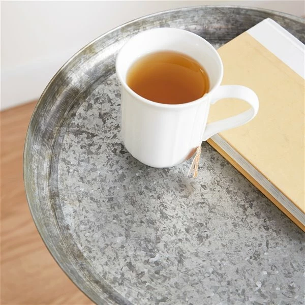 Outlet ✨ Grayson Lane Farmhouse Silver Iron Round End Table 🧨 3 Outlet ✨ Grayson Lane Farmhouse Silver Iron Round End Table 🧨 - Image 3