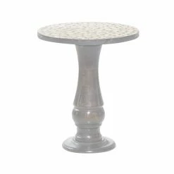 Coupon 🔥 Grayson Lane Rustic Black Wood Round End Table 👍