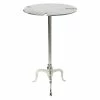 Best Pirce 🧨 Grayson Lane Silver Metal Round Accent Table ⌛