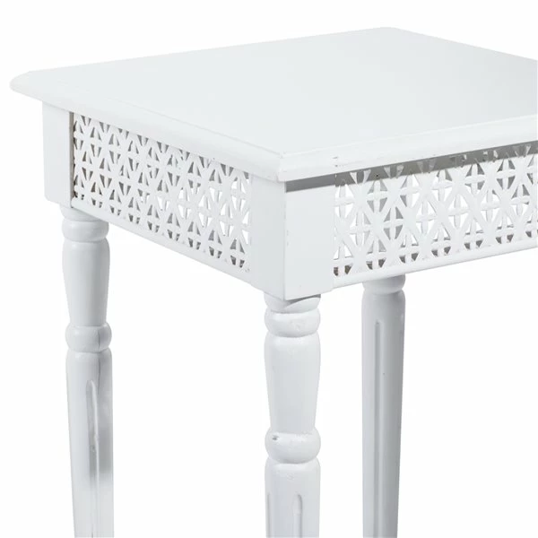 Deals 😉 Grayson Lane Farmhouse White Wood Square Accent Table 🔔 3 Deals 😉 Grayson Lane Farmhouse White Wood Square Accent Table 🔔 - Image 3
