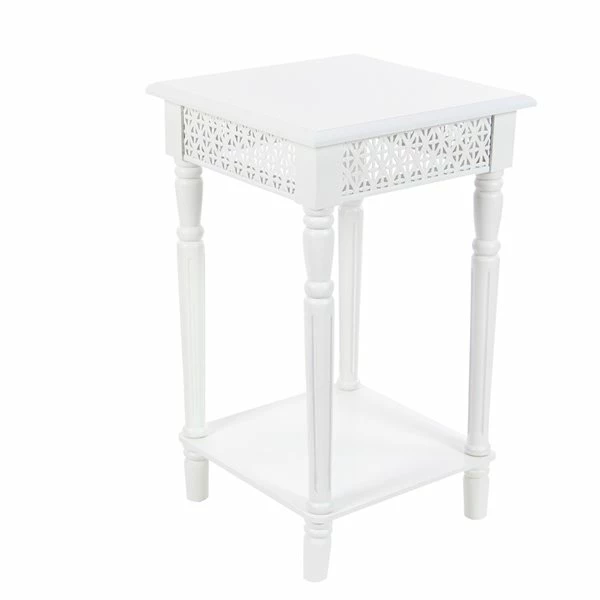 Deals 😉 Grayson Lane Farmhouse White Wood Square Accent Table 🔔 5 Deals 😉 Grayson Lane Farmhouse White Wood Square Accent Table 🔔 - Image 5