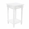 Deals 😉 Grayson Lane Farmhouse White Wood Square Accent Table 🔔