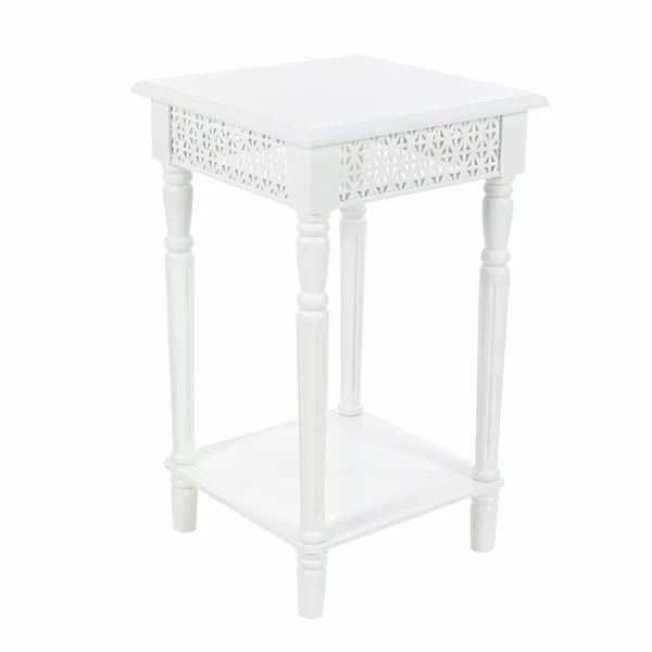 Deals 😉 Grayson Lane Farmhouse White Wood Square Accent Table 🔔 1 Deals 😉 Grayson Lane Farmhouse White Wood Square Accent Table 🔔