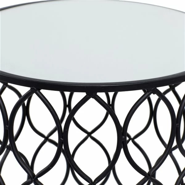 Budget 🤩 Grayson Lane Contemporary Black Metal Round End Table ✔️ 3 Budget 🤩 Grayson Lane Contemporary Black Metal Round End Table ✔️ - Image 3