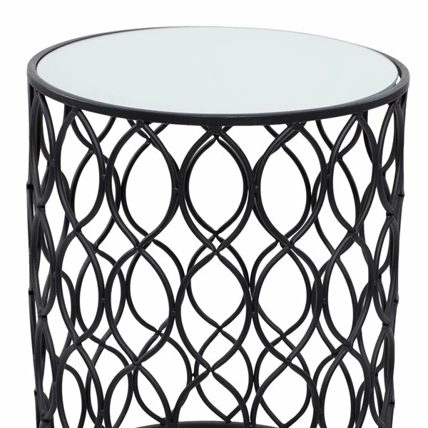 Budget 🤩 Grayson Lane Contemporary Black Metal Round End Table ✔️ 4 Budget 🤩 Grayson Lane Contemporary Black Metal Round End Table ✔️ - Image 4
