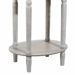 Brand new 😀 Grayson Lane Farmhouse Light Brown/Beige Wood Round End Table 🌟 -GRAYSON LANE Sales 2022 330857213 AlternateImage4 l