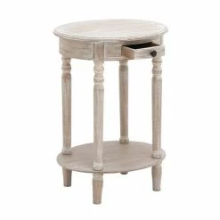 Brand new 😀 Grayson Lane Farmhouse Light Brown/Beige Wood Round End Table 🌟 -GRAYSON LANE Sales 2022 330857213 AlternateImage5 l