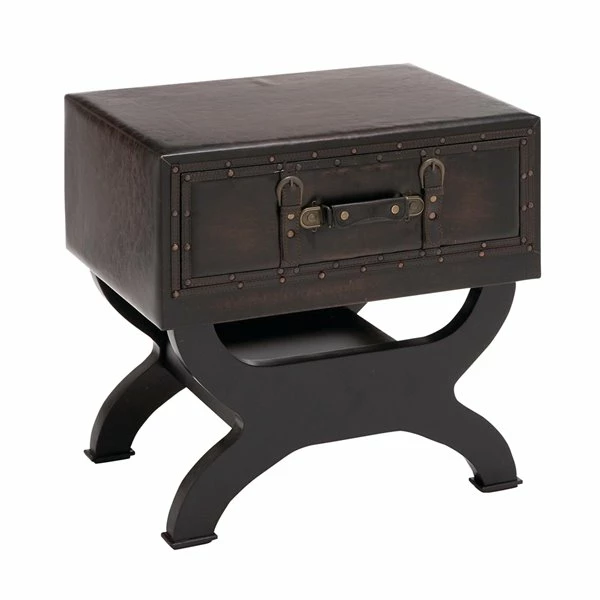 Coupon 👏 Grayson Lane Traditional Brown Wood and Faux Leather Square End Table 🔥 5 Coupon 👏 Grayson Lane Traditional Brown Wood and Faux Leather Square End Table 🔥 - Image 5