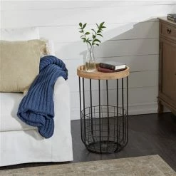 Coupon 🔔 Grayson Lane Industrial Black Metal Round End Table 👏 -GRAYSON LANE Sales 2022 330857223 AlternateImage1 l