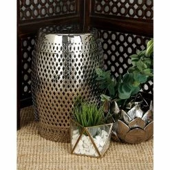 Outlet 💯 Grayson Lane Silver Composite Round End Table 👍 -GRAYSON LANE Sales 2022 330857227 AlternateImage2 l