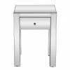 Promo ⭐ Grayson Lane Clear Mirror Rectangular End Table 🌟