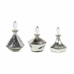Top 10 🤩 Grayson Lane Set of 2 Glam Decorative Jars in Silver Glass 🔔
