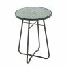 Deals ❤️ Grayson Lane Eclectic Black Metal Round End Table ✔️