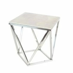 Hot Sale ❤️ Grayson Lane Silver Granite/Marble Square End Table 🥰 -GRAYSON LANE Sales 2022 330857245 AlternateImage6 l