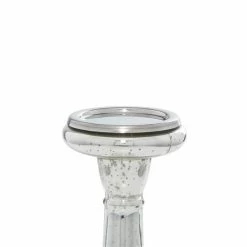 Cheapest 😉 Grayson Lane Set of 3 Traditional Silver Glass Pillar Candle Holder 😀 -GRAYSON LANE Sales 2022 330857255 AlternateImage4 l