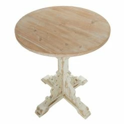 Promo 👍 Grayson Lane Farmhouse Off-White Wood Round End Table 🤩 -GRAYSON LANE Sales 2022 330857262 AlternateImage5 l
