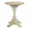 Promo 👍 Grayson Lane Farmhouse Off-White Wood Round End Table 🤩