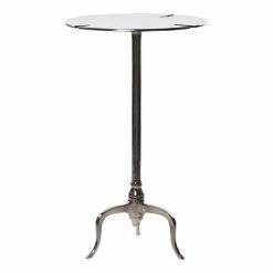 Best deal 🎁 Grayson Lane Silver Round Accent Table in Aluminum ⭐ -GRAYSON LANE Sales 2022 330857264 AlternateImage7 l