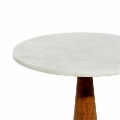 Flash Sale 🎉 Grayson Lane White Granite/Marble and Mago Wood Round End Table 🎁 -GRAYSON LANE Sales 2022 330857270 AlternateImage3 l