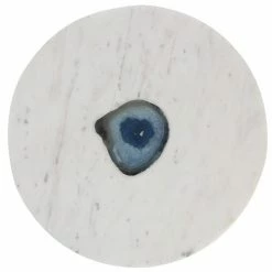 New 🤩 Grayson Lane Modern White Granite/Marble Round End Table 🎁 -GRAYSON LANE Sales 2022 330857272 AlternateImage5 l