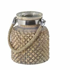 Flash Sale 🤩 Grayson Lane Vintage Gold Glass Pillar Candle Holder ❤️ -GRAYSON LANE Sales 2022 330857274 AlternateImage5 l