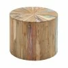 Deals 🛒 Grayson Lane Rustic Brown Reclaimed Wood Round End Table ⭐