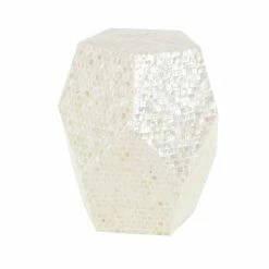 Discount 🎁 Grayson Lane Beige Resin Live Edge End Table 😀