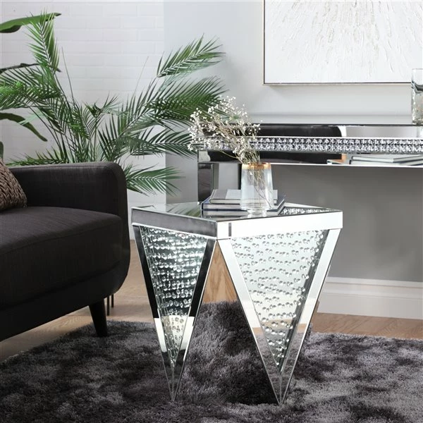 Top 10 ๐ Grayson Lane Glam Silver Mirror Square End Table โค๏ธ 2 Top 10 ๐ Grayson Lane Glam Silver Mirror Square End Table โค๏ธ - Image 2