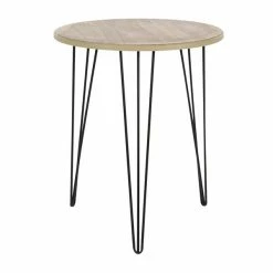 Outlet 👏 Grayson Lane Modern Brown Wood Round End Table ❤️