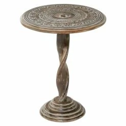 Deals 😍 Grayson Lane Traditional Brown Mango Wood Accent Table ✨