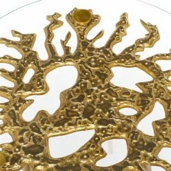 Deals 😍 Grayson Lane Gold Aluminum with Glass Round End Table 🌟 -GRAYSON LANE Sales 2022 330857286 AlternateImage4 l