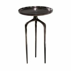 Brand new π Grayson Lane Contemporary Black Aluminum Round End Table π