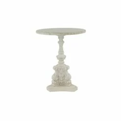 New 🥰 Grayson Lane Farmhouse White Fibreglass and Chinese Fir Round End Table 🥰 -GRAYSON LANE Sales 2022 330857289 AlternateImage5 l