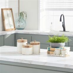 Coupon 😍 Grayson Lane Set of 3 Country Cottage White Terracotta Decorative Jars ⭐ -GRAYSON LANE Sales 2022 330857293 AlternateImage1 l