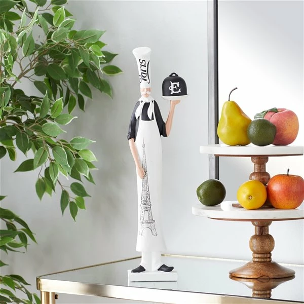 Cheap ๐ Grayson Lane 20-in x 5-in Traditional White Polystone Sculpture Chef ๐งจ 2 Cheap ๐ Grayson Lane 20-in x 5-in Traditional White Polystone Sculpture Chef ๐งจ - Image 2