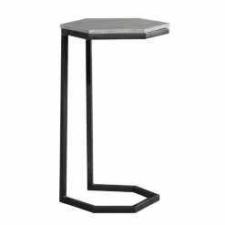 Buy ๐ฅฐ Grayson Lane Black Granite/Marble Hexagon End Table ๐ฅฐ