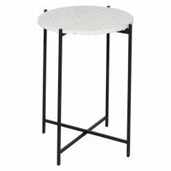 Top 10 ⭐ Grayson Lane Contemporary Black Terrazzo Round End Table ❤️