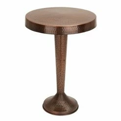 Deals 🔥 Grayson Lane Bronze Metal Round End Table ⌛