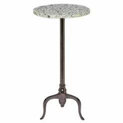 Brand new π Grayson Lane Grey Granite/Marble Round End Table π₯°