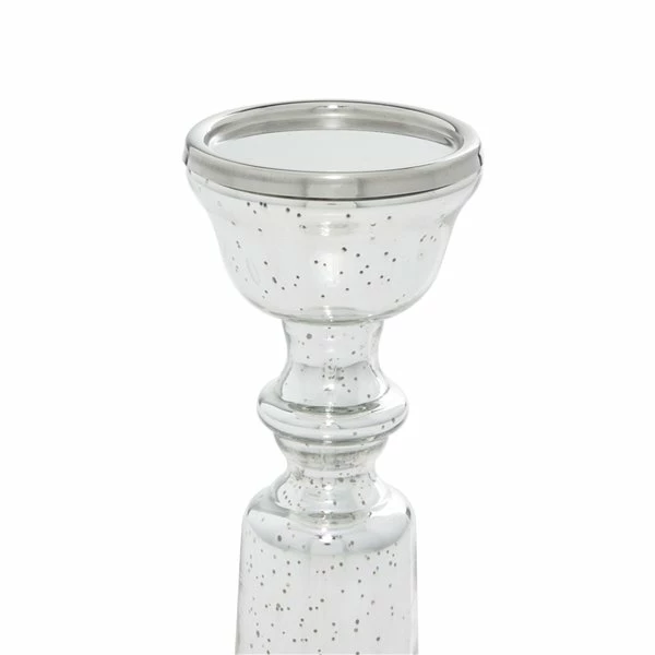 Deals 😀 Grayson Lane Set of 2 Silver Glass Pillar Candle Holder 🛒 3 Deals 😀 Grayson Lane Set of 2 Silver Glass Pillar Candle Holder 🛒 - Image 3