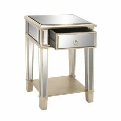 Cheapest ⌛ Grayson Lane Beige Mirror Square End Table ✨ -GRAYSON LANE Sales 2022 330857313 AlternateImage5 l