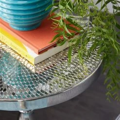 Outlet 🎁 Grayson Lane Glam Silver Metal Round End Table 🎉 -GRAYSON LANE Sales 2022 330857315 AlternateImage2 l
