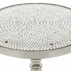 Outlet 🎁 Grayson Lane Glam Silver Metal Round End Table 🎉 -GRAYSON LANE Sales 2022 330857315 AlternateImage3 l