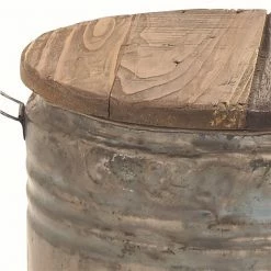 Outlet 👍 Grayson Lane Grey Tin and Wood Round End Table 🌟 7 Outlet 👍 Grayson Lane Grey Tin and Wood Round End Table 🌟 -GRAYSON LANE Sales 2022 330857322 AlternateImage3 l