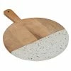 Best Pirce 🥰 Grayson Lane 13.55-in x 16.8-in Round Natural Brown Wood/Terrazzo Cutting Board 🛒