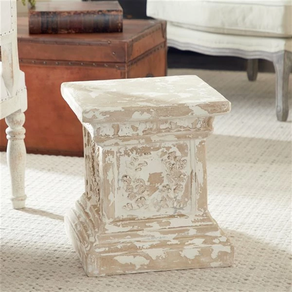 Budget 🤩 Grayson Lane Vintage Beige Resin Square End Table 🎁 2 Budget 🤩 Grayson Lane Vintage Beige Resin Square End Table 🎁 - Image 2