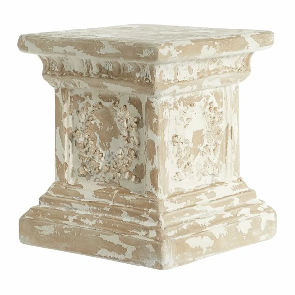 Budget 🤩 Grayson Lane Vintage Beige Resin Square End Table 🎁 1 Budget 🤩 Grayson Lane Vintage Beige Resin Square End Table 🎁