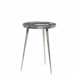 Outlet 🎁 Grayson Lane Contemporary Silver Aluminum Round End Table ⭐ -GRAYSON LANE Sales 2022 330857337 AlternateImage5 l