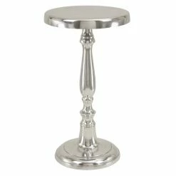 Best Sale 👍 Grayson Lane Traditional Silver Aluminum Accent Table 🧨 -GRAYSON LANE Sales 2022 330857338 AlternateImage5 l